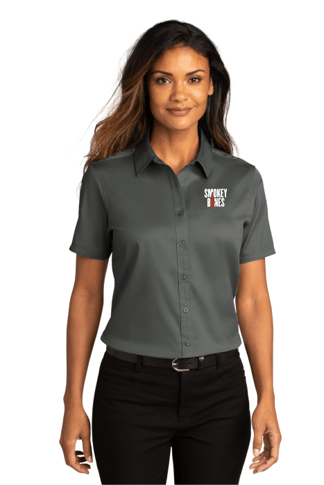 Port Authority Ladies Short Sleeve SuperPro React  Twill Shirt